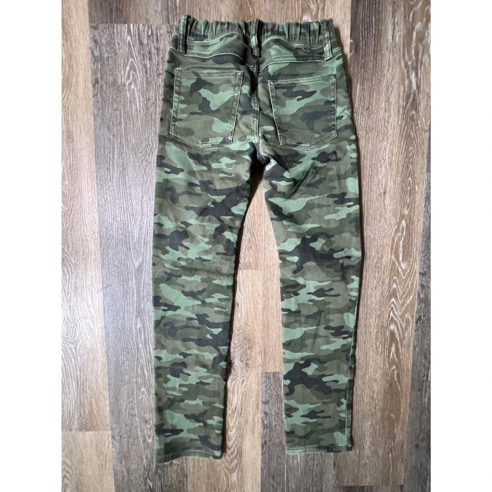 Gap Stretch Slim Pants Kids XXL Green Camo Drawstring Waist Utility